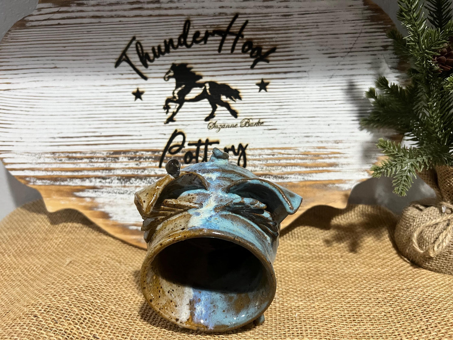 Absolutely adorable stoneware scrubber piggy