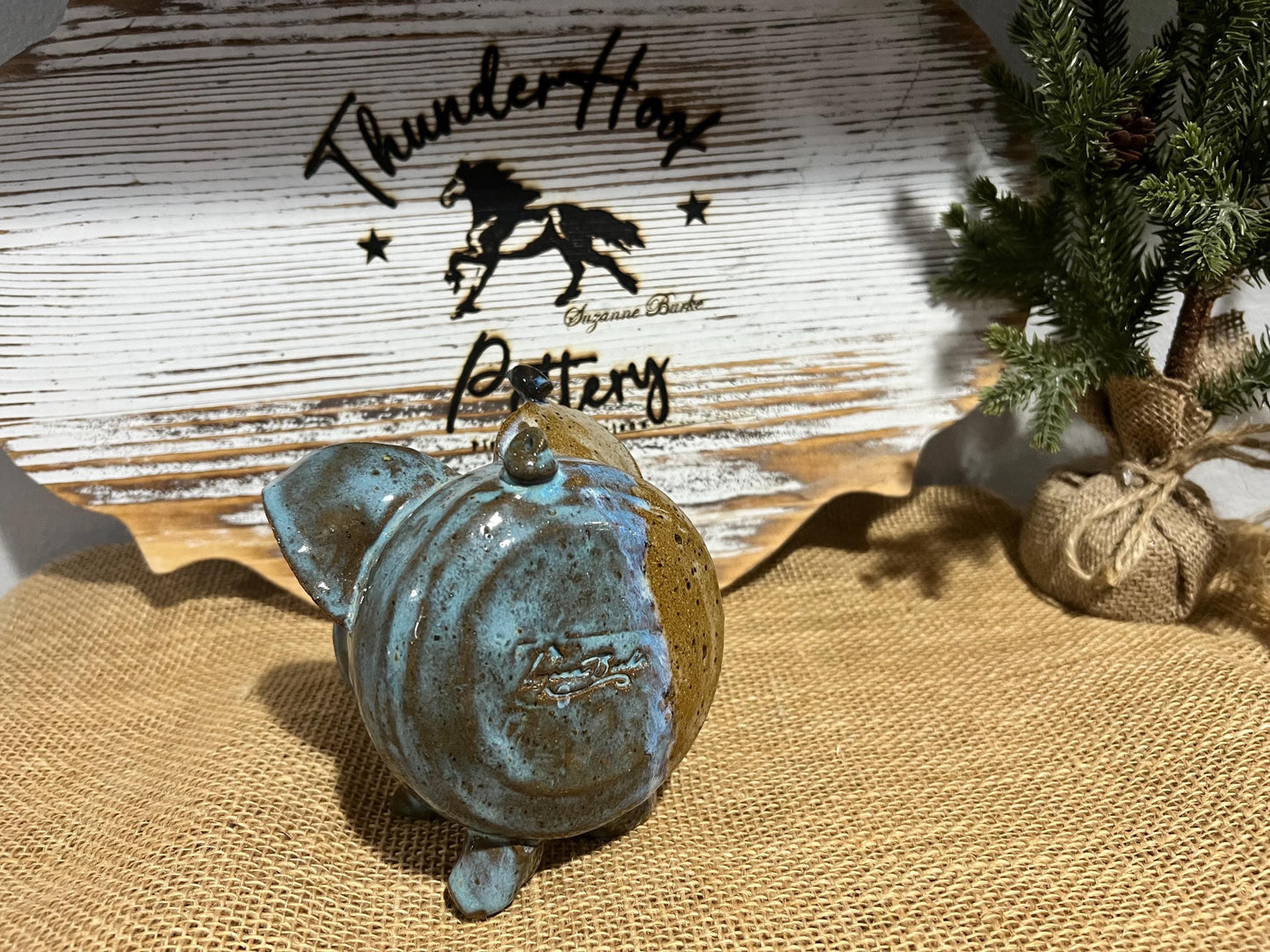 Absolutely adorable stoneware scrubber piggy