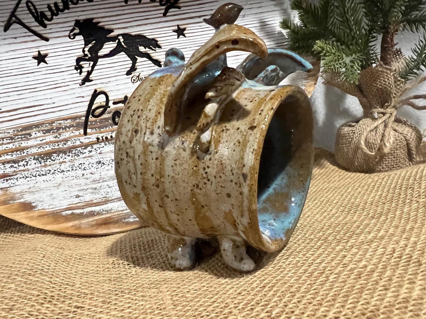 Absolutely adorable stoneware scrubber piggy