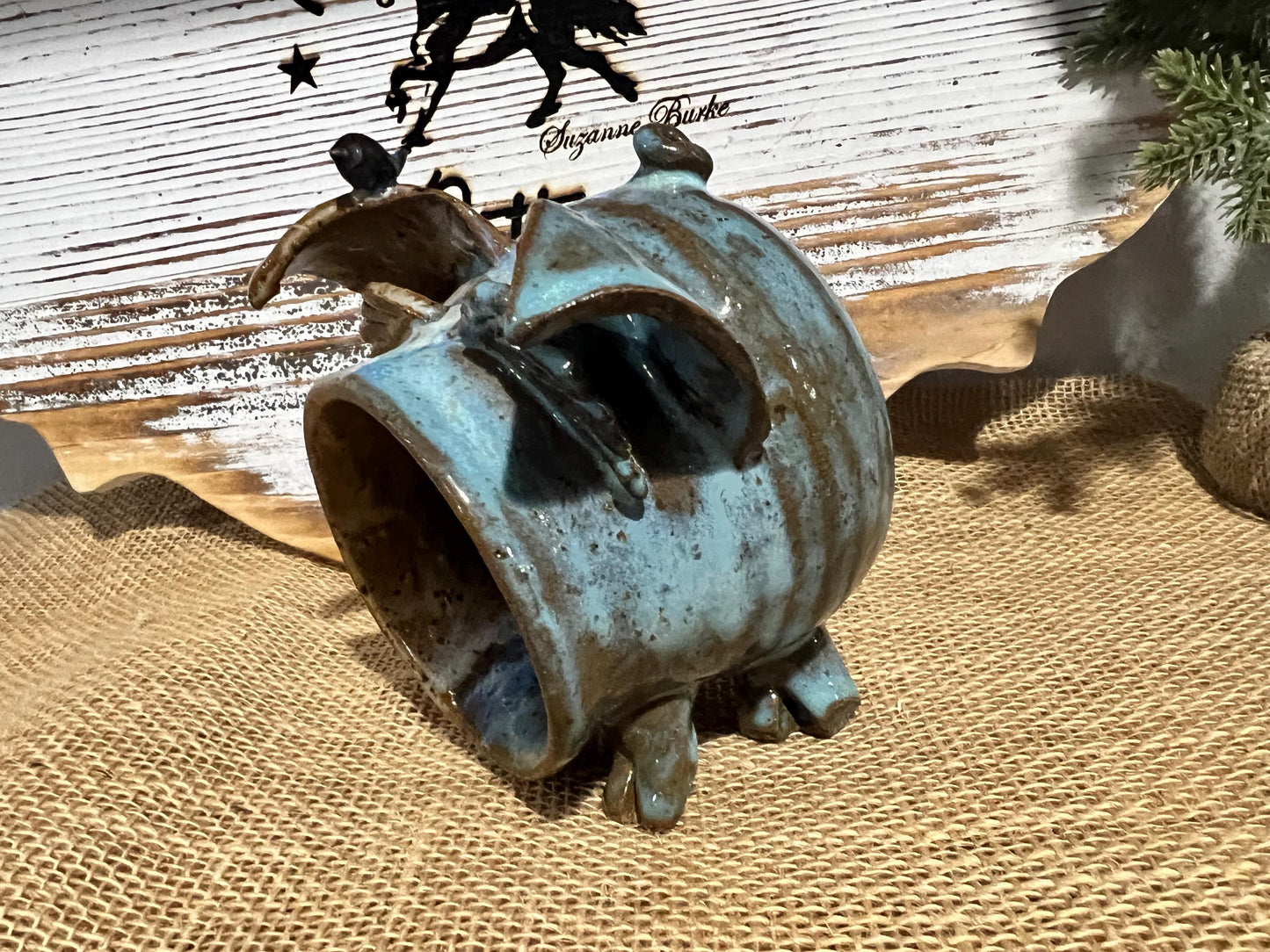 Absolutely adorable stoneware scrubber piggy